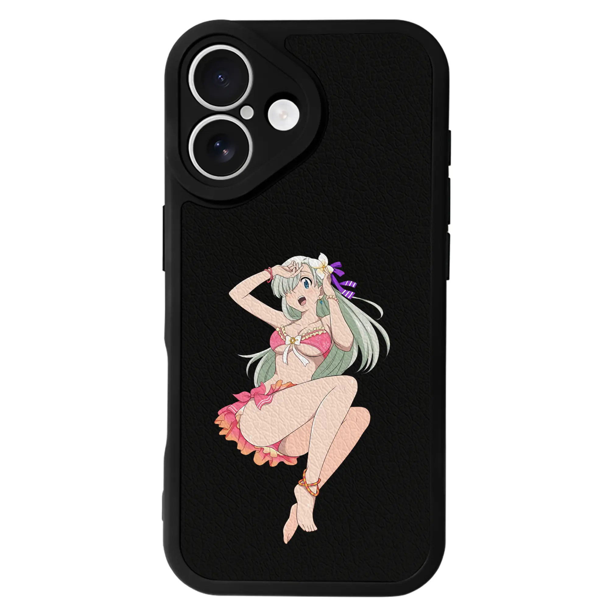 七つの大罪 グッズ エリザベス - IPhone 16シリーズ対応 ・ シリコンスマホケース ・ レザー調 ・ 高精度フィット ・ 耐衝撃 ・ ワイヤレス充電対応 ・ 精密カット